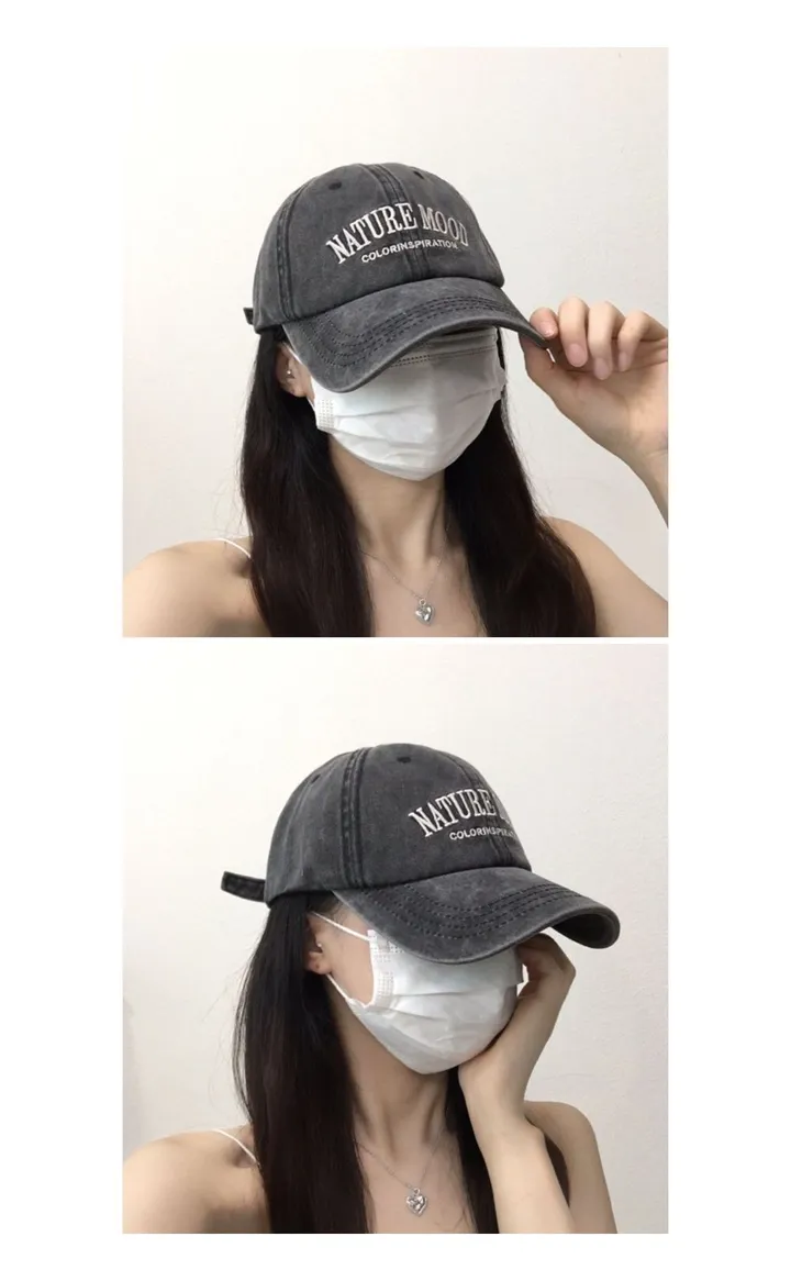 [추가할인/당일출고] 내추럴무드 워싱 피그먼트 볼캡 - 데일리 레터링 남녀공용 소두핏 대두커버 봄 여름 가을 신상 빅사이즈 상세 이미지 25