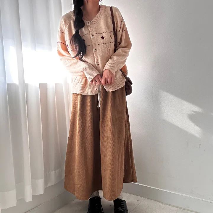 [여리핏✨/모리룩] 고퀄 저렴이❌ 별별 빈티지 자수 라운드 긴팔 니트 가디건 -3color 봄 가을 겨울 데일리 데이트 꾸안꾸 캐주얼 유니크 힙 학생 여행 상세 이미지 16