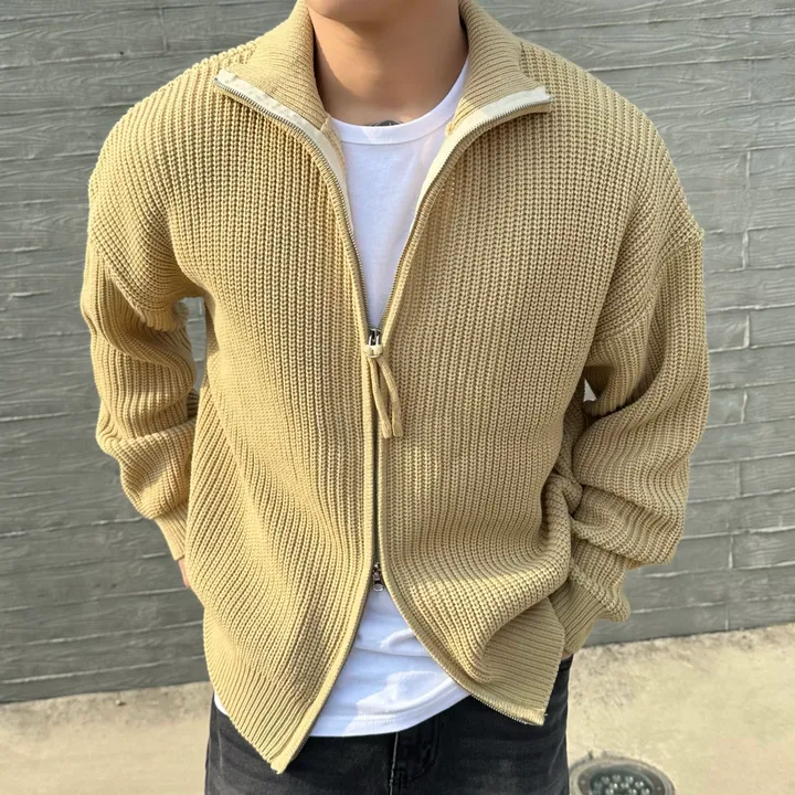 크롭&오버/ 커플 니트 집업 하찌 크롭 니트 오버핏 남녀공용 겨울 가을 봄 커플룩 시밀러룩 꾸안꾸 세트 투피스 남자 코디 데이트 빅사이즈 청치마 청바지 데님 미니 스커트 와이드팬츠 상세 이미지 47