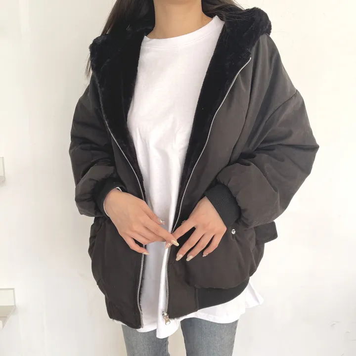 [특가세일/당일발송]양면착용 부들부들 부드러운 페이크퍼 보아털 후리스 밍크안감 아방핏 리버시블패딩 항공점퍼 후드점퍼 패딩점퍼 퍼자켓  3color 상세 이미지 20