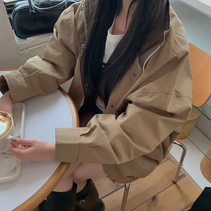 [봄야상💌] 마린 남녀공용 오버핏 배색 워크 야상 자켓 - Jk 상세 이미지 15