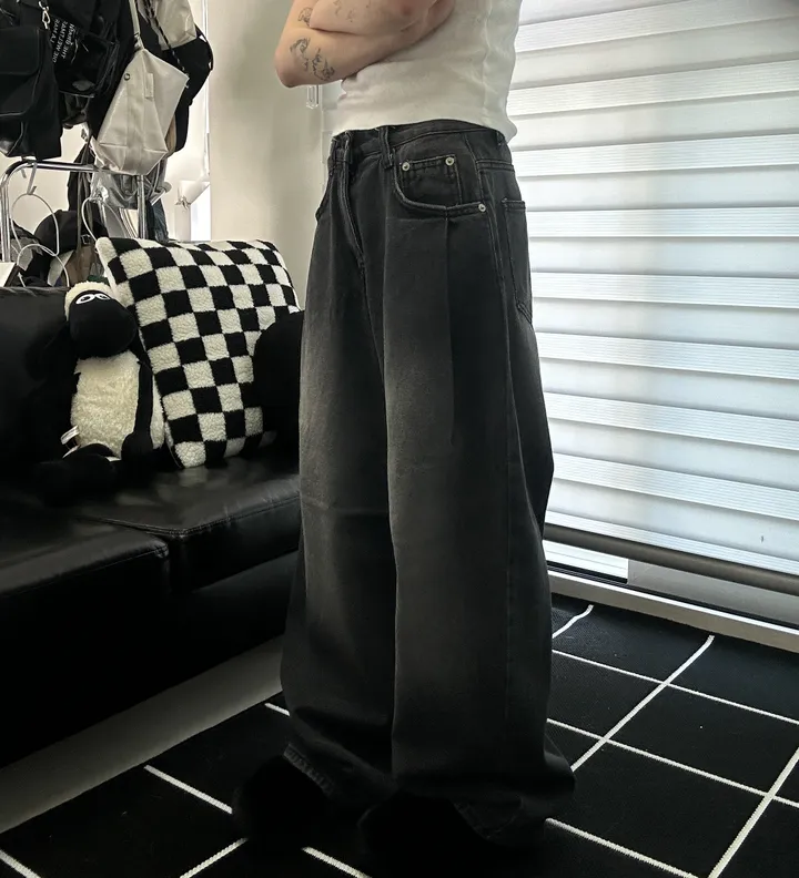 [🎀누적판매 1천장🎀]Allday washing pin-tuck wide denim 올데이 워싱 핀턱 와이드 데님 상세 이미지 45