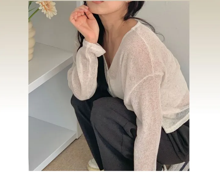 [66-110]💗2size💗빅사이즈 루즈핏 오버핏 - 쿠쿠 린넨 가디건 상세 이미지 5