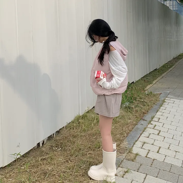 레코드 후드 나일론 조끼 : record hoodie Anorak vest - 4 color 상세 이미지 11
