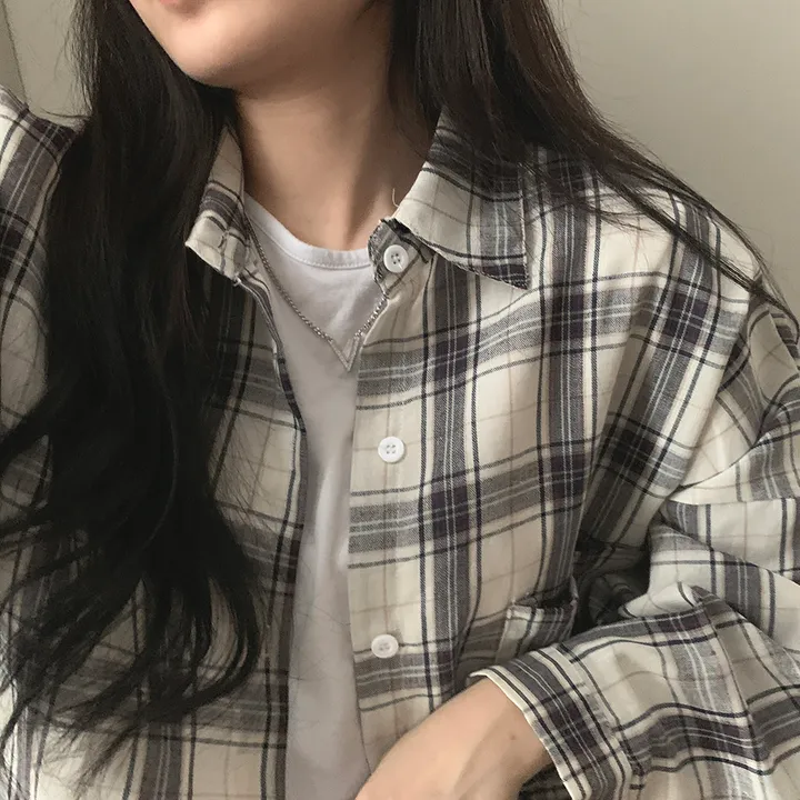 묶음할인🎈[오버핏🤍] 마가린 체크 오버 남방 상세 이미지 6