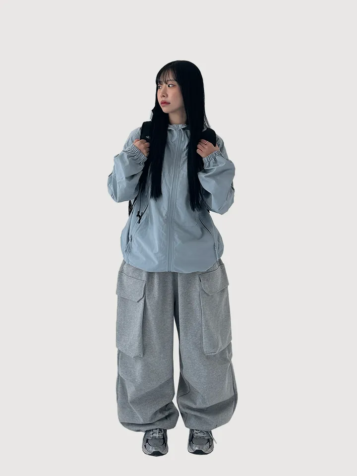 [오버핏,퀄보장/UNISEX] 케이 파스텔 후드 바람막이 (3color) 상세 이미지 7