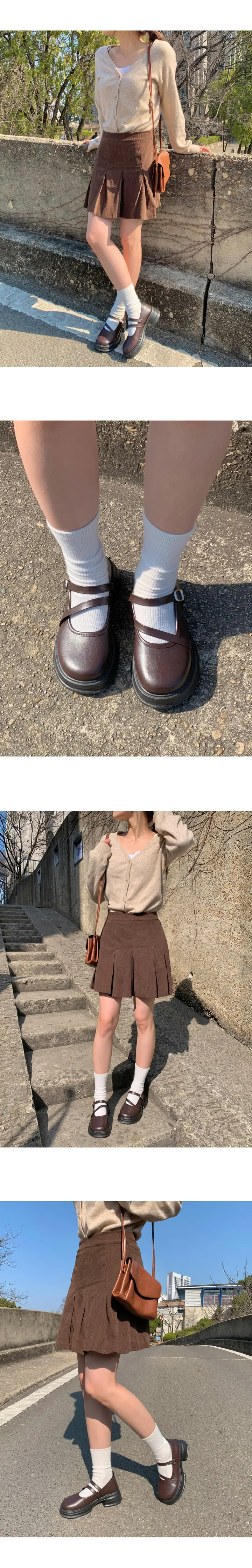 [EFT.made] 퀸즐 둥근코 사선 스트랩 메리제인 로퍼 4.5cm 상세 이미지 16