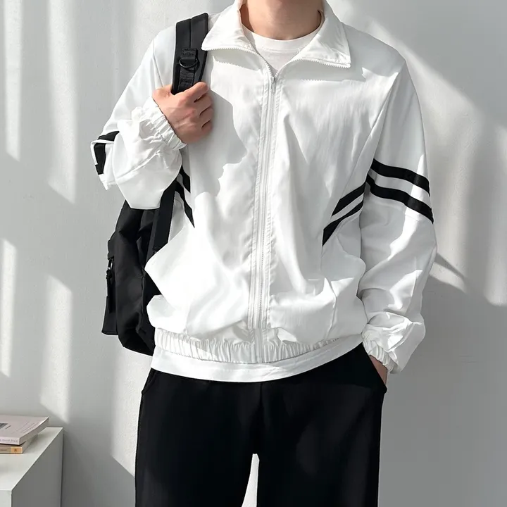 남녀공용 봄 가을 간절기 아우터 오버핏 바람막이 루즈핏 자켓 투라인오버핏바람막이 상세 이미지 6