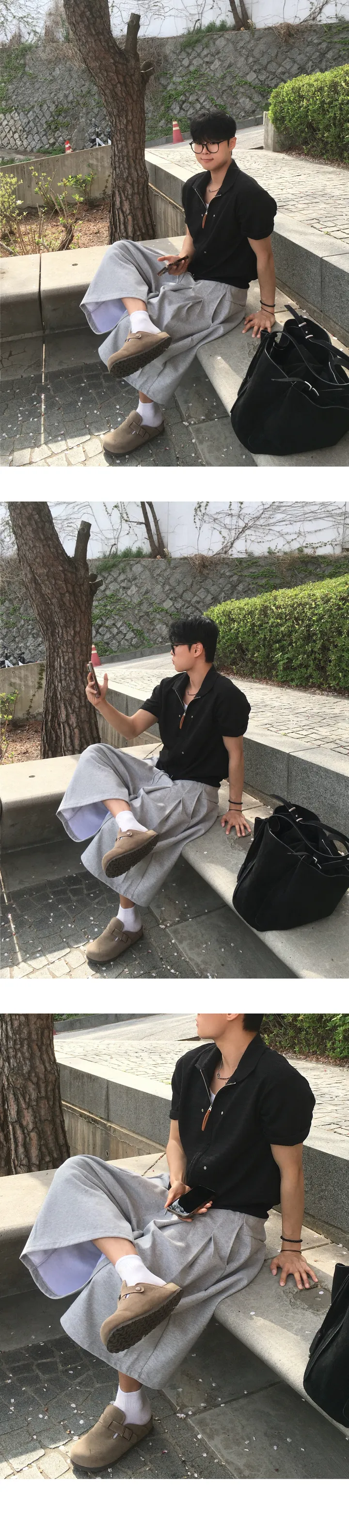 [SUMMER VER.] 보테가 가디건 하프 자켓 남자 여름 코디 상세 이미지 6