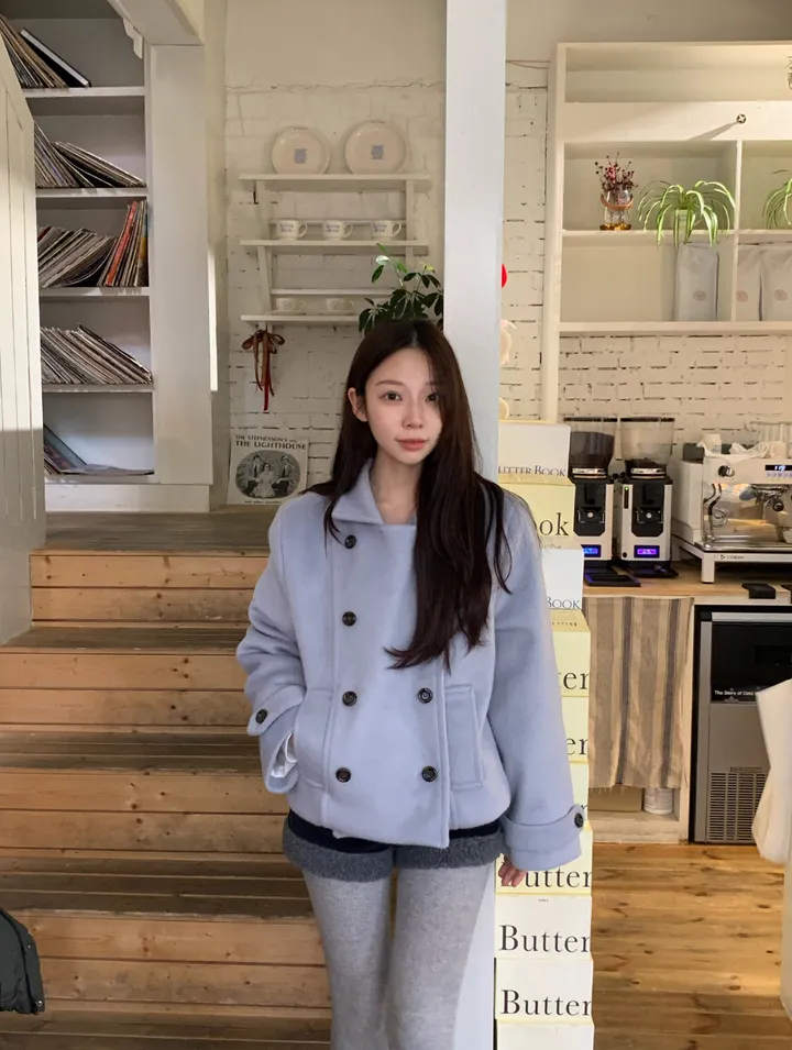 [문의폭주🚛/누빔안감/울함유] 베일리 더블 숏 코트 상세 이미지 20
