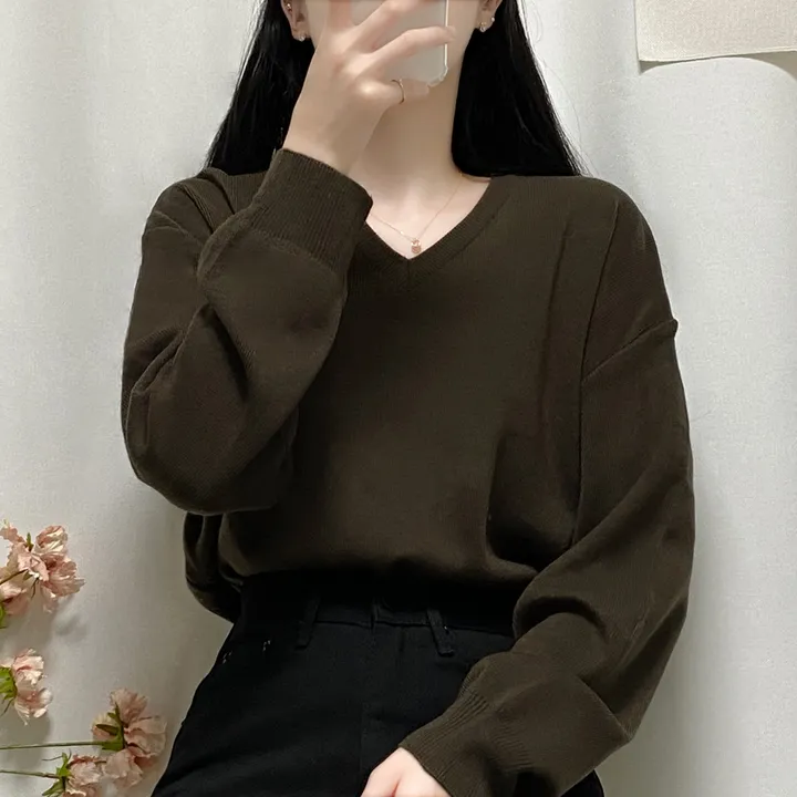 [1000장돌파💛/니트맛집/] V넥 베이직 기본 니트 10color 상세 이미지 50