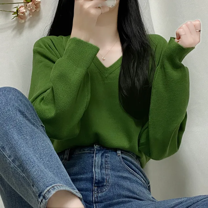 [1000장돌파💛/니트맛집/] V넥 베이직 기본 니트 10color 상세 이미지 42