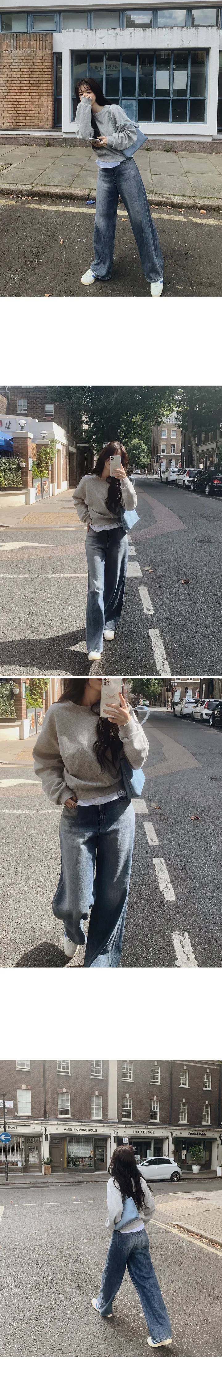 [🤎후들핏/빈티지데님] 모어와이드 에어소프트 데님팬츠 (+베이직/롱ver) - 4 size (SLOWMADE/자체제작/키작녀/키큰녀/고퀄리티/디테일/와이드팬츠/기본템/웰메이드) 상세 이미지 27