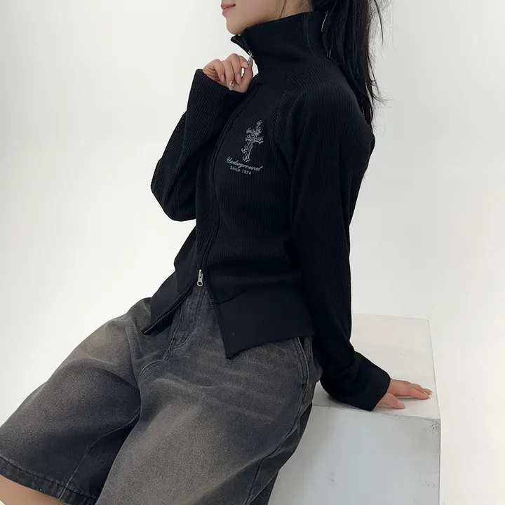 [말라핏/허리잘록] 세인트 골지 투웨이 집업 - 3color 상세 이미지 34