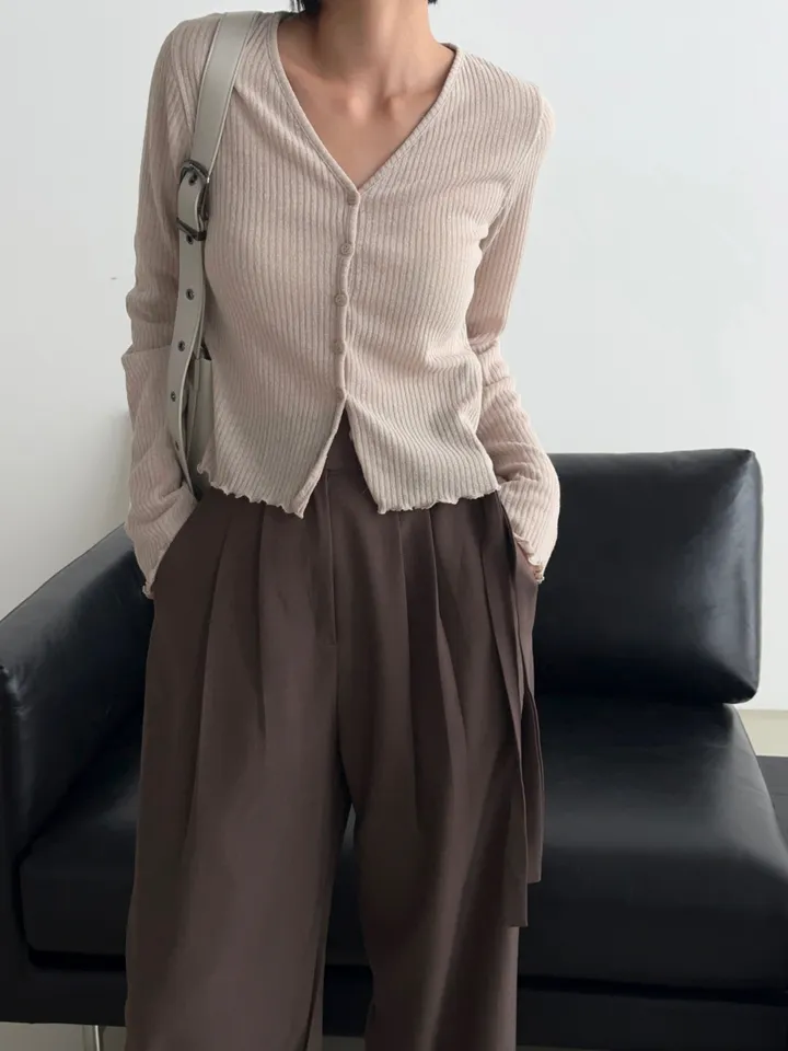 [6천장돌파/살안타템] 햇빛차단, 여름 시스루 브이넥 린넨 거즈 가디건 여름가디건 린넨가디건 5color 상세 이미지 15
