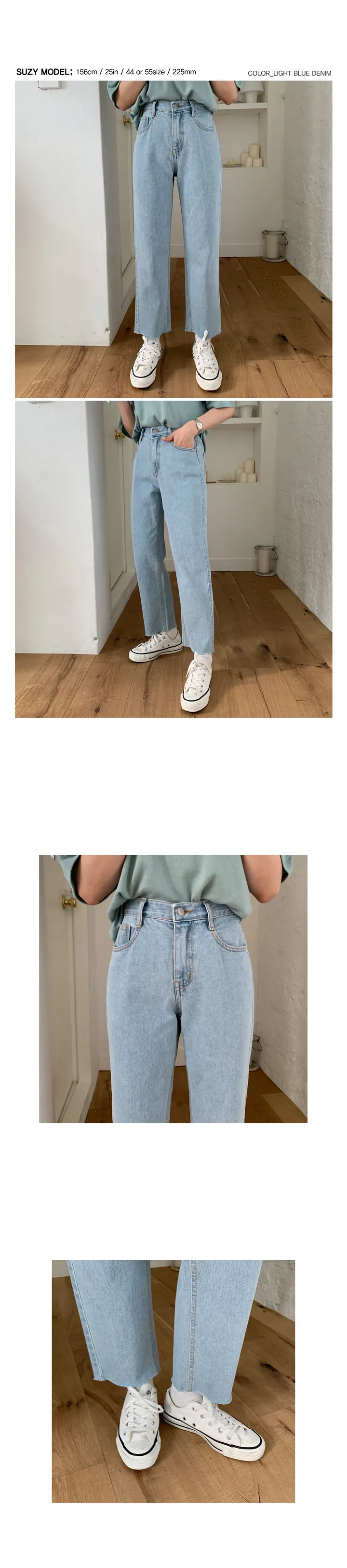 '당일발송'[landmade]인생핏키작녀썸머데님일자팬츠 (2color)'S-XL사이즈' 상세 이미지 47