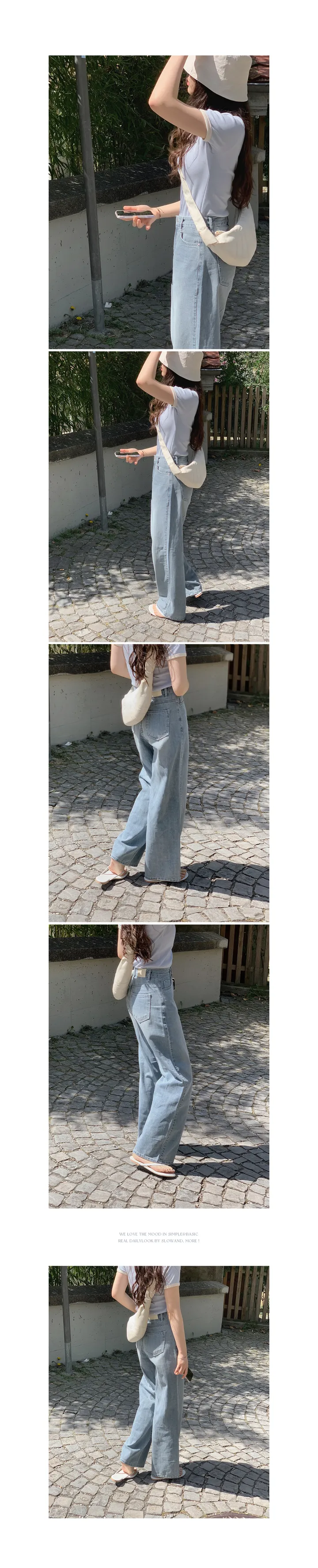 [💙후기최고!/여름1등데님] 투데이 썸머라이트 데님팬츠 (+기본/롱ver) - 4 size (SLOWMADE/자체제작/한여름/빈티지/와이드데님/유연함/연청/중청/진청) 상세 이미지 26