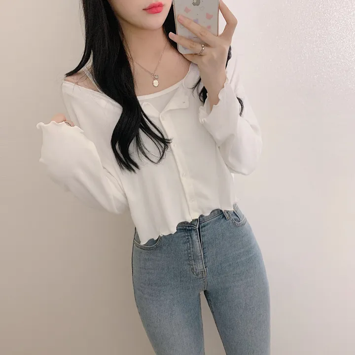 [set] 하늘 박스 프릴 나시+가디건 세트 (4color) 상세 이미지 25