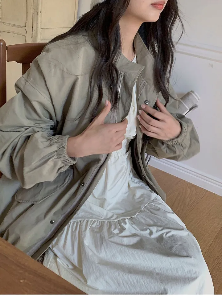비스킷 피치 오버핏 야상 자켓 상세 이미지 12