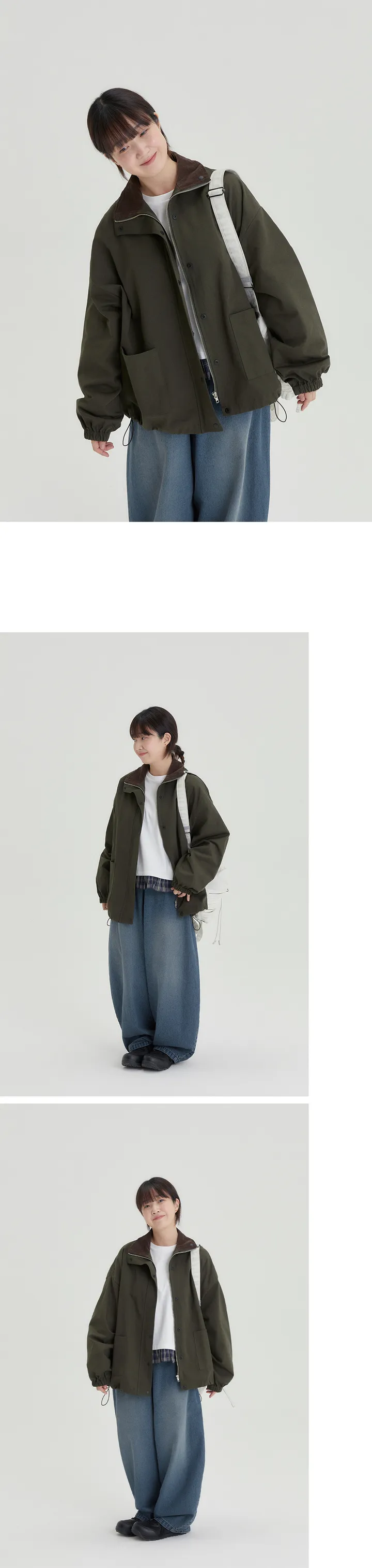 BAONHAUS] 테이니 카라 배색 오버 야상 자켓 상세 이미지 12
