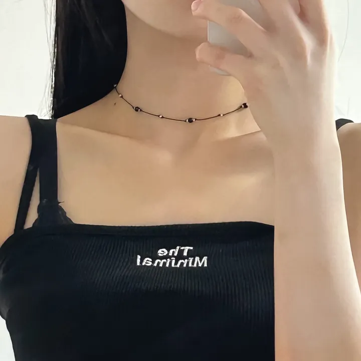 [키쿄제작] 2color pearl choker 상세 이미지 4