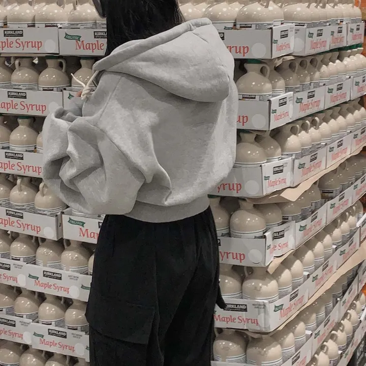 [완전인기✨/백염컬러 당일출고!] 자체제작 크치Made 꿈에 나온 핏, 투웨이 양기모 크롭 후드집업 ver 아우터 자켓 - zipup 상세 이미지 64