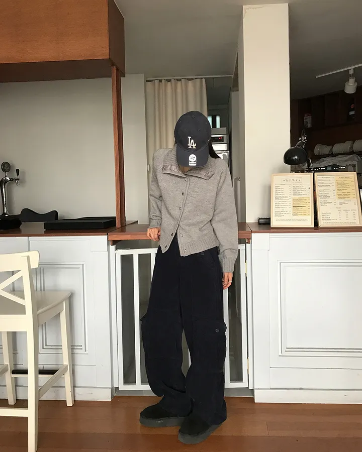 페퍼 하이넥 버튼 가디건 상세 이미지 22
