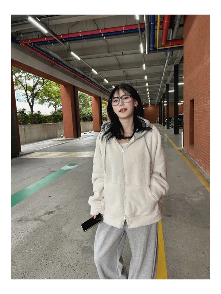 [당일배송][양털/뽀글이]후드 플리스 투웨이 겨울 따뜻한 데일리 점퍼 3color 묶음할인중 상세 이미지 31