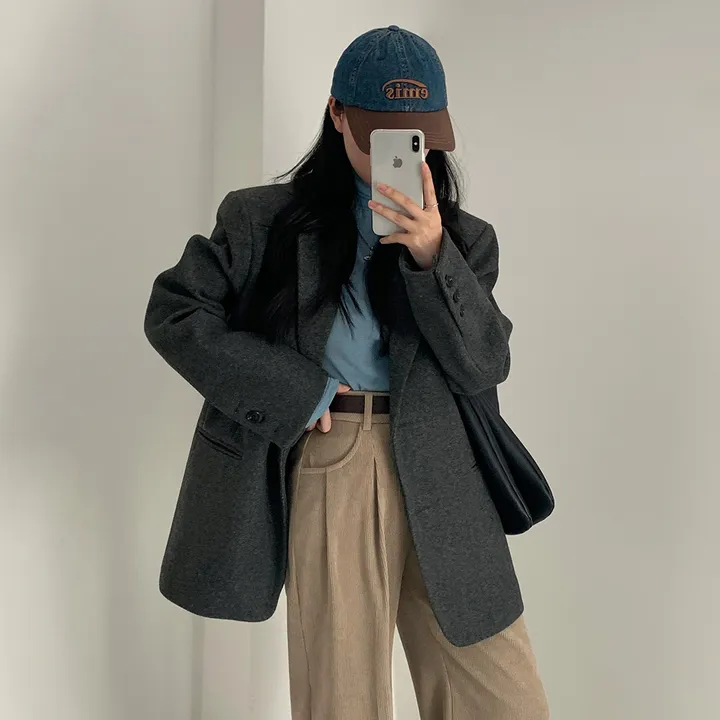 [wool100%/브랜드공정]  윈터 싱글 투버튼 카라 리얼 울 자켓 블레이저 - jk 상세 이미지 37