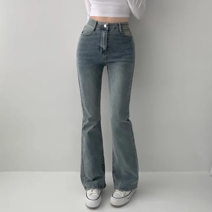 [인생핏🖤/기장선택/~XL] 모먼트 빈티지 스톤 워싱 하이웨스트 부츠컷 스판 데님 팬츠 키작녀 키큰녀 빅사이즈 청바지 상세 이미지 33