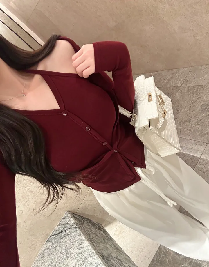 오묘한컬러감🌹*뷰엘단독* 아망 홀터넥 나시 가디건 투피스 세트 레이어드 가디건 봄가디건 상세 이미지 10