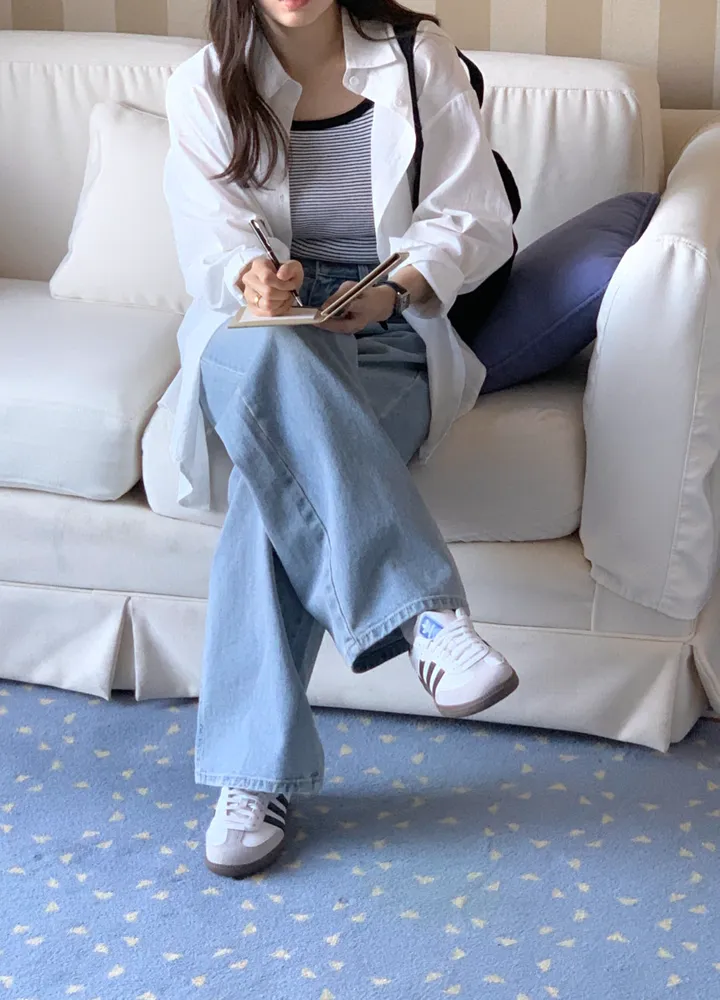 [주문폭주/당일출고] 루즈핏 파스텔 코튼 셔츠 남방 5col 봄셔츠 여름셔츠 가을셔츠 상세 이미지 16