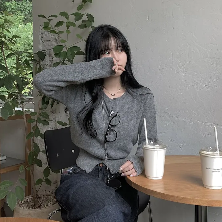 [청순힙✨기본가디건] 캐시미어 라운드 기본 크롭가디건 (11color) 상세 이미지 14