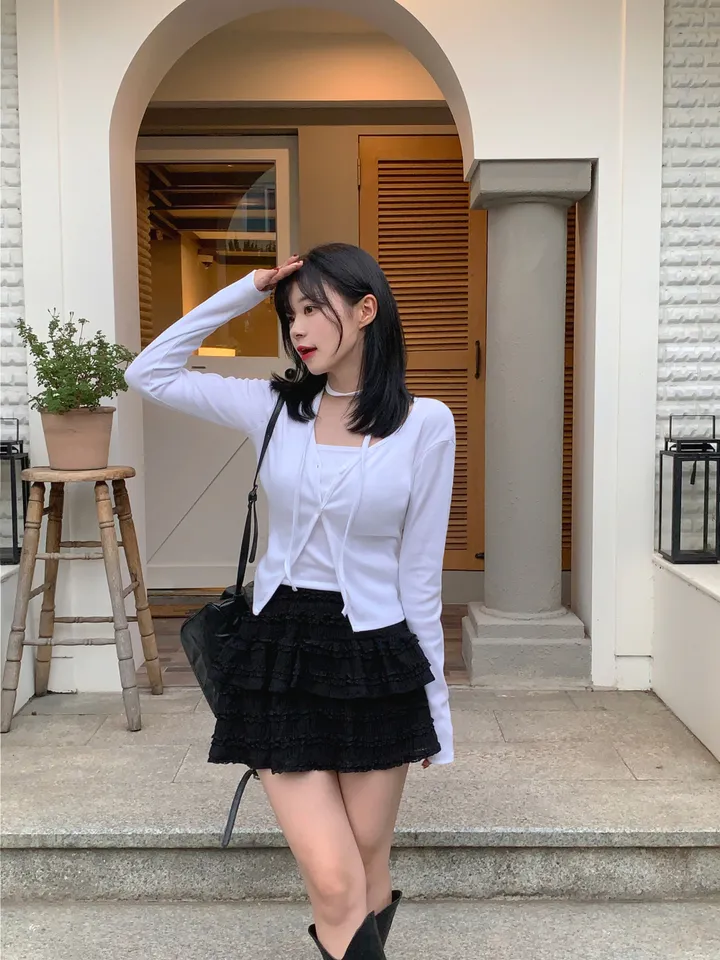 [MADE/3pcs/활용도최고] 비올라 브이넥 탑 가디건set (6color) 상세 이미지 45