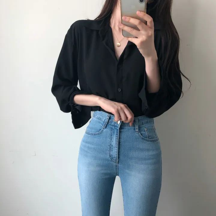 (Made/색감굿-핏예쁜) 촤르르 쉬폰 찰랑 데일리 셔츠 상세 이미지 42