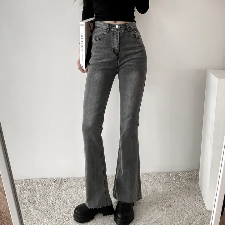 당출🚀[롱다리핏🖤숏/롱] 하이웨스트 슬림 롱 부츠컷 흑청 컷팅진 상세 이미지 20