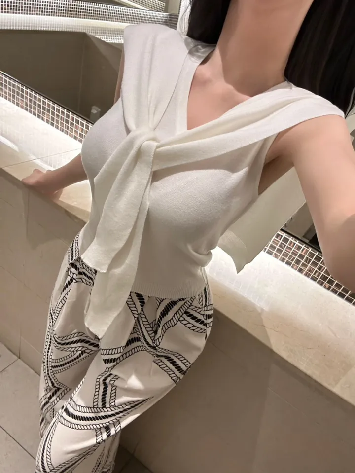 [ 숄SET ] 소프트 숄 브이넥니트 투피스세트 (3color) 상세 이미지 3