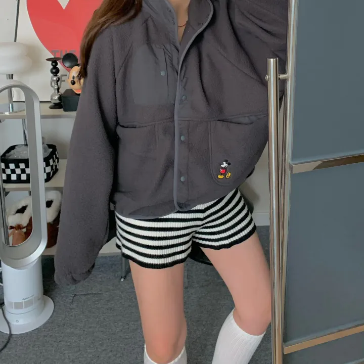 [🌠디즈니정품💭/남녀공용❤️/도링룩단독🤸] 미키 후리스 점퍼 미키마우스 캐릭터 뽀글이 집업 잠바 겨울 아우터 (3color) 상세 이미지 35