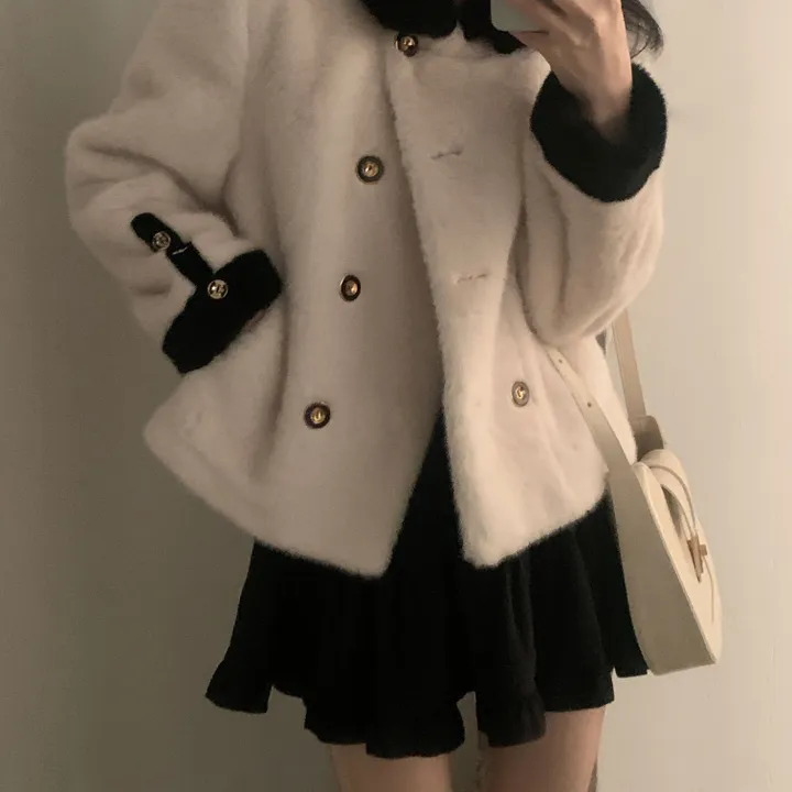 [따뜻해요/분위기갑🖤] 체코 밍크 퍼 루즈핏 카라자켓 - 2color 상세 이미지 17