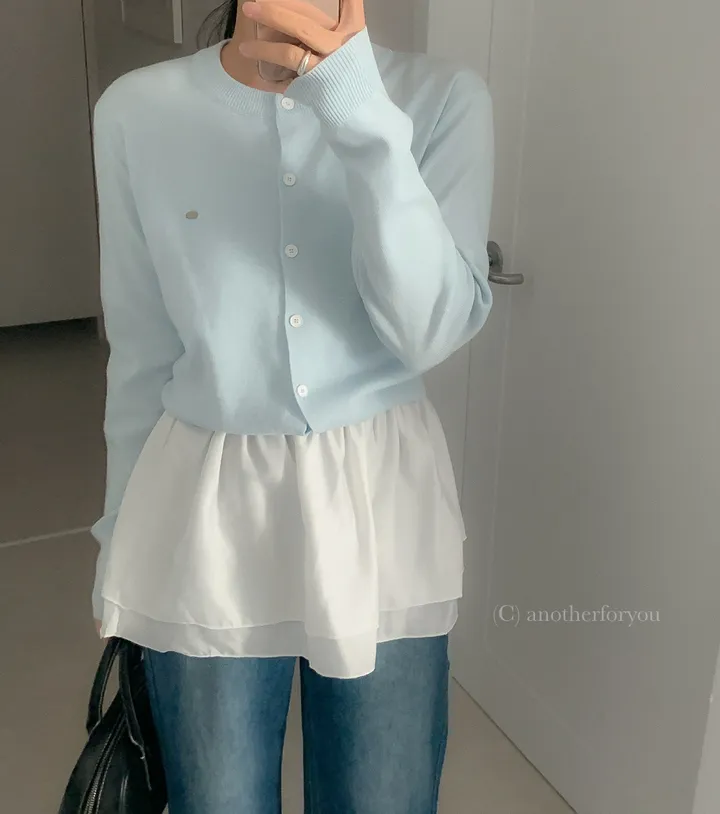 미니 심볼 펜던트 라운드 숏 가디건 4col : 어나더포유 상세 이미지 22