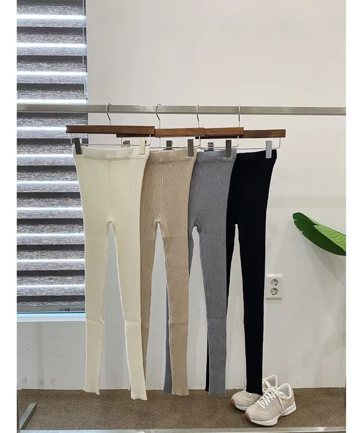 [🔥도톰해요/44-77] 기모 울 니트레깅스 상세 이미지 2