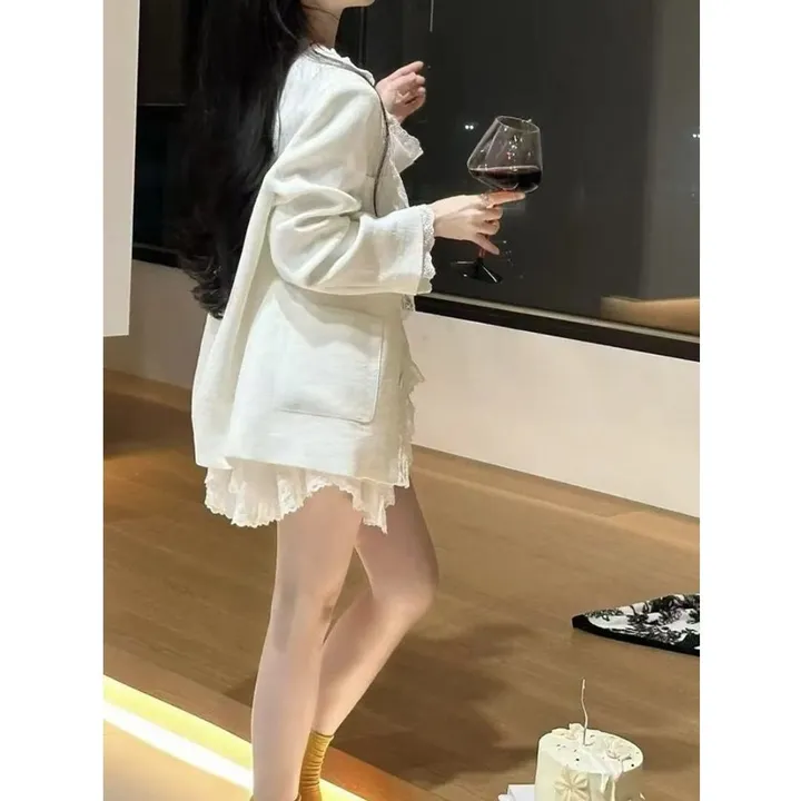 💙화이트💙간절기 루즈핏 봄 여름 자켓 여신핏 봄 여름아우터 상세 이미지 9