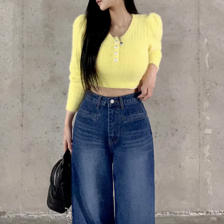 [3color/주인장인생템] 모디 립포켓 탄탄 롱 와이드데님 롱팬츠 키큰녀청바지 인생청바지 상세 이미지 46