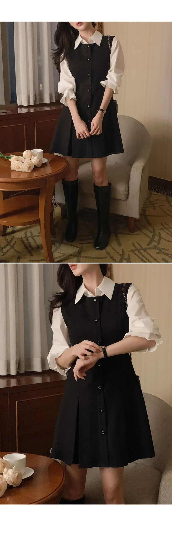 [4천장돌파][자체제작] 죠니 카라 핀턱 셔츠 상세 이미지 14