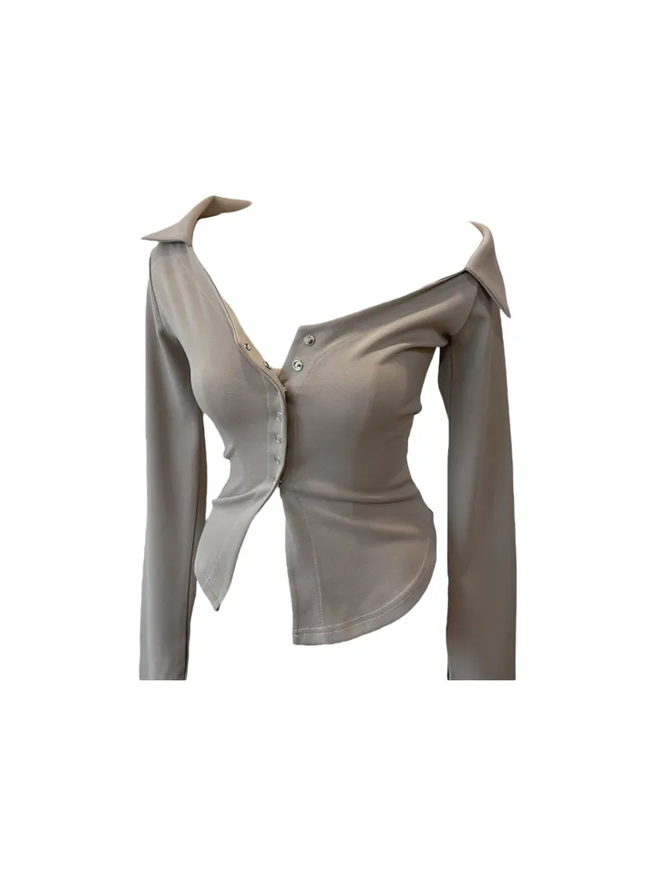 Kitzha deep v-neck blouse cardigan 키츠하 딥 브이넥 블라우스 가디건 상세 이미지 16