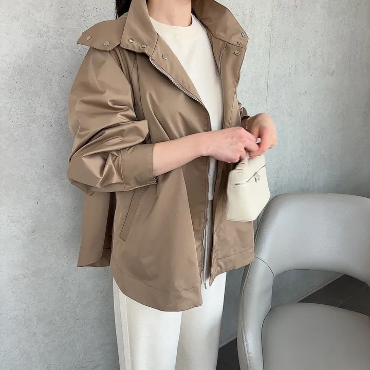 간절기 루즈핏 A라인 후드 바람막이 점퍼 상세 이미지 24