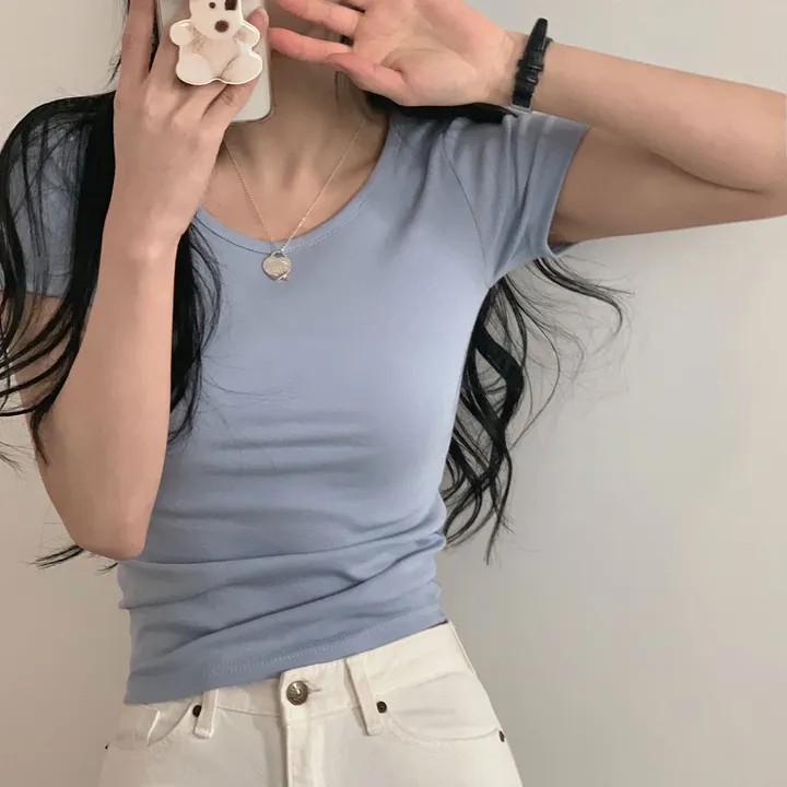 [1+1추가할인🤍/13컬러] 데일리 기본 유넥 반팔티 상세 이미지 23