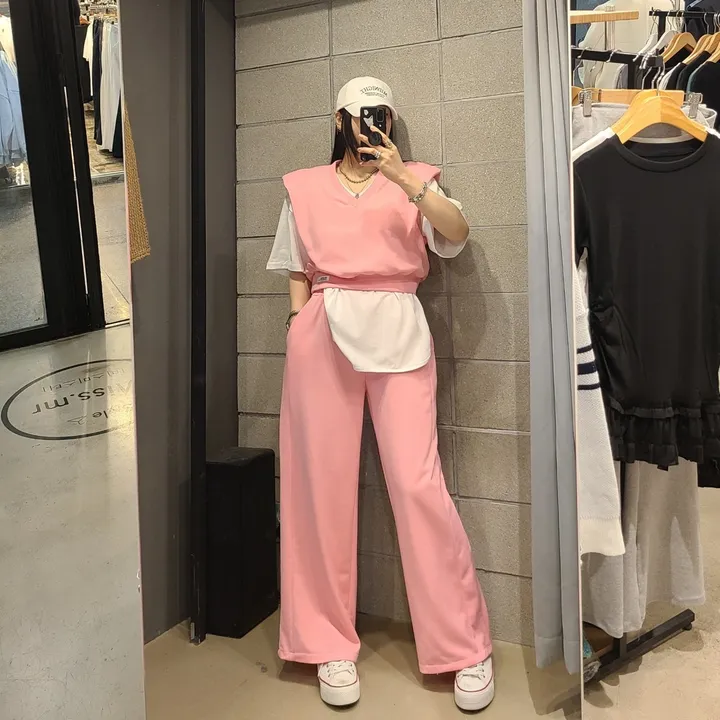패드 브이넥조끼 와이드 세트 상세 이미지 5