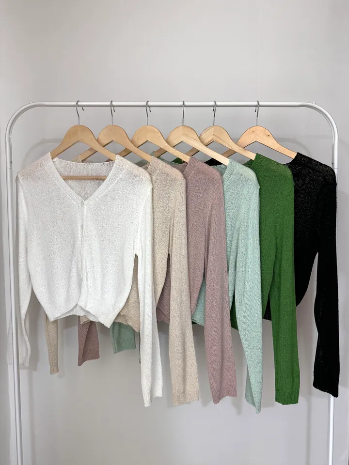 [살탐방지/가을가디건] Bibi crop long-sleeved knit cardigan 비비 크롭 긴팔 니트 가디건 상세 이미지 2