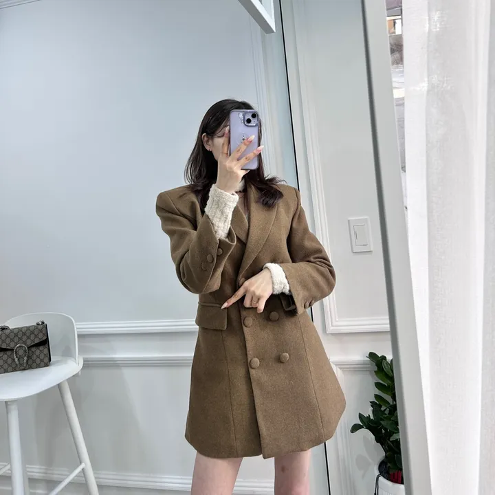 울 라인 더블 하프 코트 3color 2size 상세 이미지 13
